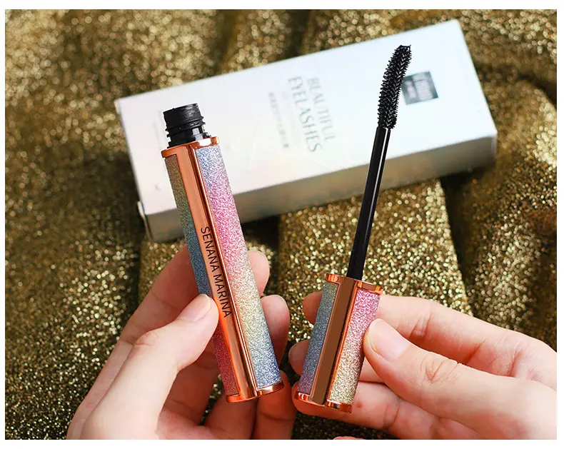 Bright starry sky mascara cream 4d long and thick curling waterproof and sweat-proof beauty makeup