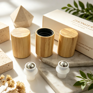 Capsules compte-gouttes personnalisées OEM en bambou et en bois, fermetures écologiques pour flacons d'huiles essentielles et de sérums, fermeture en bois - Product Image 5