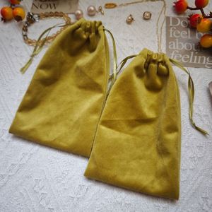 Bolsa de Joyería de Terciopelo Suave de Lujo al por Mayor, Bolsa Pequeña de Terciopelo con Cordón para Empaque de Joyas - Product Image 4