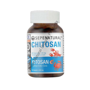 Quitosano Sepenatural en Polvo para Extracción Líquido-Sólido, Grado Alimenticio, Cápsulas Silvestres de 330 mg, 90 Unidades, Botella de Vidrio Ámbar, Se Acepta OEM/ODM - Product Image 1