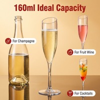 Flûte à champagne en plastique PC transparent incassable de qualité alimentaire, personnalisable avec logo, pour discothèque, lounge, festival, célébration