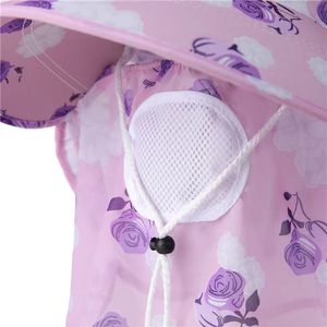 Sombrero de Pescador para Mujer, Ajustable, Transpirable, con Protección Solar y Máscara Facial, para Trabajo Agrícola de Verano, con Estampado Floral Rosa - Product Image 2