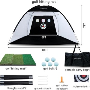 Filet d'entraînement de golf d'intérieur Tiannuocheng noir, style ouvert, avec cible pour l'entraînement à domicile - Product Image 4