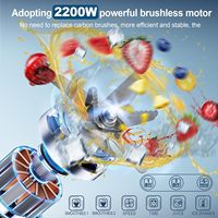 Blender Komersial 2200W 2.1QT Motor Tanpa Sikat yang Tenang Bilah Paduan Kontrol Kecepatan yang Dapat Disesuaikan Layar Digital Pembersihan Otomatis