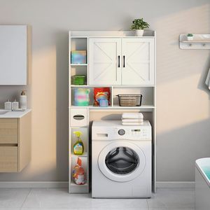 Mobiletto Salvaspazio <span class=keywords><strong>in</strong></span> PVC Effetto <span class=keywords><strong>Legno</strong></span> <span class=keywords><strong>da</strong></span> Posizionare Sopra il WC, Portasciugamani a Quattro Ripiani <span class=keywords><strong>da</strong></span> <span class=keywords><strong>Terra</strong></span> - Product Image 5