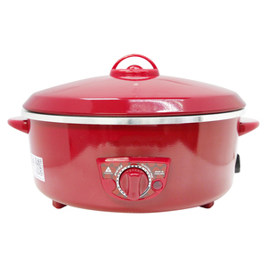 Olla Eléctrica HANABISHI de 10 Pulgadas, 1.5L, con Tapa de Aluminio Rojo Brillante, HEP-10, Multifuncional, para Freír, Hervir y Cocinar al Vapor, para Uso Doméstico y al Aire Libre - Product Image 2