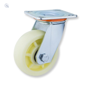 Preço por atacado 6 Polegada 150 <span class=keywords><strong>mm</strong></span> <span class=keywords><strong>Heavy</strong></span> <span class=keywords><strong>Duty</strong></span> Rodízio Branco PP Roda Duplo Freio Castor Roda - Product Image 1