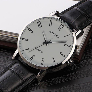 Reloj AMORA para hombre, reloj de regalo, reloj de pulsera de cuarzo con correa de acero simple - Product Image 2
