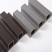Panneaux muraux cannelés WPC contemporains, texture bois moderne, élégants, écologiques, imperméables, ignifuges, pour la décoration