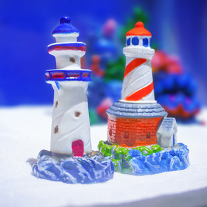 Oggetto decorativo del <span class=keywords><strong>faro</strong></span> del Micro-paesaggio di Qipuwei, decorazione dell'acquario, nuova strada del regalo di stile mediterraneo con vista sul mare - Product Image 3