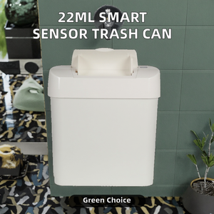 Rectangular <b>Plastic</b> Waste Bin With Lid White Color Simple Design For Indoor Recycling Storage <b>Bucket</b> - Product Image 1