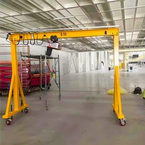 Grue à portique électrique extérieure Xinyuan de haute qualité et haute efficacité, 1 tonne, réglable, portable, avec une hauteur de levage de 5 m, portée de 2 m à 15 m - Product Image 6