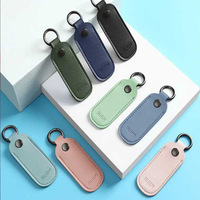 Vente flash : Étui de protection en cuir pour clé USB, avec porte-clés, pochette de rangement pour accessoires numériques