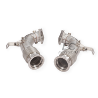 Collecteur d'échappement sport en acier inoxydable pour Audi R8 5.2V10 2020+ avec couvercle d'isolation thermique pour une performance améliorée