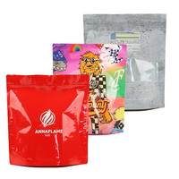 Emballage de thermoscellage alimentaire en plastique refermable imprimé personnalisé 3.5g 7g 14g pochette en aluminium zip-lock fermeture à glissière sac en mylar anti-odeur avec logo