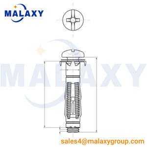 Ancres pour cloisons sèches MALAXY M4 M5 M6, goujons pour cloisons sèches, goujons pour murs creux, goujons pour plafond, vis d'expansion pour plaques de plâtre - Product Image 3