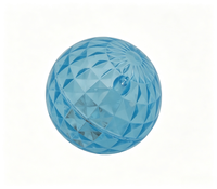 Jouet pour chien en forme de balle à texture diamantée transparente, balle interactive en plastique dur pour animaux de compagnie, jouet d'entraînement durable pour tous les chiens
