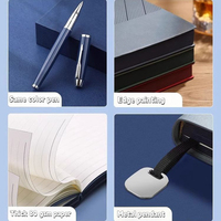 Logo personnalisé Fournitures de bureau et papeterie Ensembles de promotion professionnelle avec clé USB Stylo A5 Cahier en cuir Coffret cadeau exquis