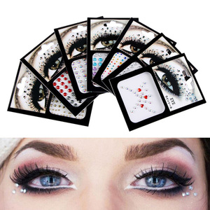 Gros <span class=keywords><strong>Tatouage</strong></span> Bling Strass Sirène Visage Bijoux CORPS AUTOCOLLANTS Cristal Pierres Précieuses Autocollants Temporaires - Product Image 1