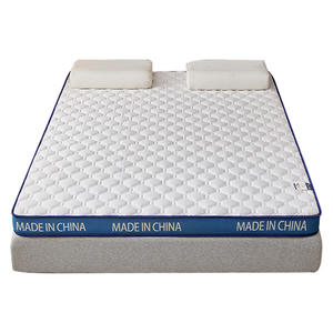 Matelas hybride moderne Queen-Size, fermeté moyenne, épaisseur 5 cm, tissu 100 % coton, surmatelas en latex naturel, refroidissant, pour dormir au sol - Product Image 2