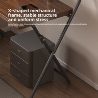 Table pliante en métal rectangulaire pour la maison, installation facile, petit bureau d'ordinateur, bureau d'étude pour chambre, table de chevet simple pour chambre à louer
