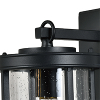 Lampe murale extérieure de jardin Inno Casa EX-002 au design moderne en fer, finition noire, étanche IP44, ampoules incandescentes E26/E27, 60W max
