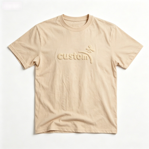 T-shirt pour homme en coton 100% pré-rétréci avec logo floqué personnalisé, décontracté, respirant, à manches courtes, tricoté - Product Image 6