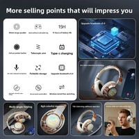 Headset Gaming Gaya Nasional Baru Grosir, BT V5.4 ANC Latensi Rendah HiFi Stereo, Pengisian Daya Type-C, Waktu Putar 10-15 Jam