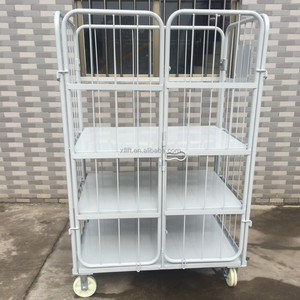 Chariot mobile démontable à <span class=keywords><strong>2</strong></span> portes pour <span class=keywords><strong>cage</strong></span> à palettes mobiles de galvanisation à chaud pour entrepôt - Product Image 2