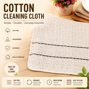 Paño <span class=keywords><strong>de</strong></span> Cocina Multiusos, Transpirable, Ecológico, <span class=keywords><strong>de</strong></span> Hilo <span class=keywords><strong>de</strong></span> Algodón, 55x50cm, Blanco, con Gran Absorción <span class=keywords><strong>de</strong></span> Agua - Product Image 3