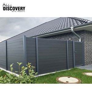 Juego completo de paneles de valla de bricolaje, VALLA DE WPC privada para exteriores, Panel de valla coextruida impermeable - Product Image 1