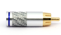 Connecteur mâle câble Audio, pièces, Fiber de carbone, cuivre RCA Plug, soudage