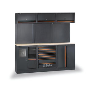 Mueble de taller Beta C45PRO 2,0 AW 2040x645x2000mm con encimera de madera - Product Image 1