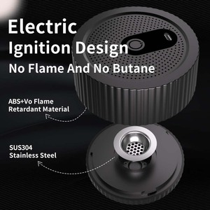 Kit de fumoir à whisky électrique rechargeable briquet intégré (sans torche au <span class=keywords><strong>butane</strong></span>) avec 6 copeaux de bois de saveur + moule à glaçons dans une boîte en bois - Product Image 2