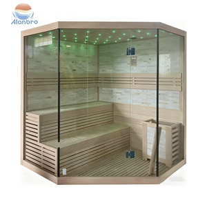 Sauna infrarouge lointain électrique moderne de luxe, vapeur sèche, bois massif, panneau de commande informatique, vente en gros d'usine, salle de sauna - Product Image 6