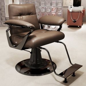Sillón de Barbería Moderno, Hidráulico, de Cuero PU, con Reposapiés, para Peluquería - Product Image 5