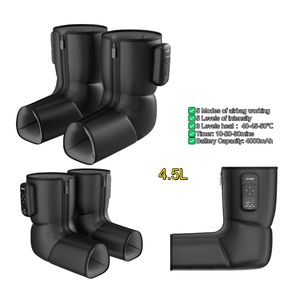 Masseur de compression d'air pour mollets et pieds Healthpal FE-7199, 4,5 L, 5 modes, 5 intensités, 3 niveaux de chaleur, rechargeable par USB - Product Image 6