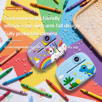 YPORANGE Appareil Photo Portable pour Enfants Dinosaure Vert 1080P HD, Jouet Photo Mignon avec Capteur CMOS, Filtre, Écran 2,4 pouces, Grand Angle 90°