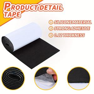 แผ่นรองเฟอร์นิเจอร์สีดำแบบม้วน ขนาด 5x40 นิ้ว ป้อง<span class=keywords><strong>ก</strong></span>ัน<span class=keywords><strong>ก</strong></span>ารลื่นไถล ติดตั้งง่าย ตัดได้ ใช้ป้องกันพื้นไม้เนื้อแข็ง ขาเก้าอี้ และผนัง - Product Image 6
