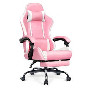 Chaise d'ordinateur de jeu à verrouillage par inclinaison bleu réglable en hauteur avec logo personnalisé directement de l'usine à bas prix chaises de jeu avec repose-pieds en vente - Product Image 4