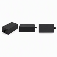 Produttore privato di scatole regalo personalizzate con logo, in cartone nero scorrevole, per collane di lusso, confezioni regalo per gioielli.