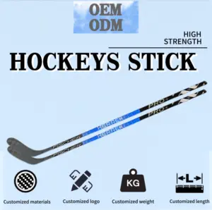 2024 JINGNENG New Top Mini Model 100% Carbon Fiber Ice Hockey Sticks From Professional China Factory