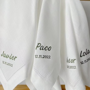 Nicro Nhà Máy Ban Đầu Tùy Chỉnh Cotton Linen Khăn Ăn Thêu Từ Bữa Ăn Tối Khăn Ăn Cho Nhà Hàng Khách Sạn Khuyến Mãi Nguồn Cung Cấp Đám Cưới - Product Image 2