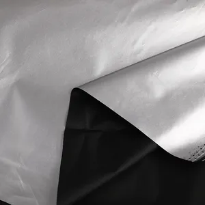 Tidak ada MOQ 190T 210T 100% kain taffeta poliester dengan lapisan perak untuk tenda dalam stok