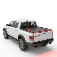 Couverture de benne rigide rétractable antivol, étanche et robuste, en alliage d'aluminium avec feu arrière LED pour pick-up