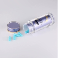 Vente en gros de bouteilles de capsules en plastique double couche transparentes de 90ml pour l'emballage de médicaments et de pilules