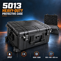 Valise trolley rigide en plastique de 24,5 pouces avec mousse prédécoupée, étanche IP67, robuste, de protection, OEM/ODM