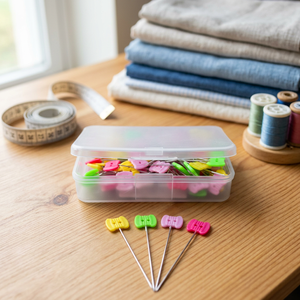 AA0211 Spool Head pins Butterfly style | Head Pins Peach Heart | For Dressmaker, Craft, Sewing Project and DIY Decoration - Product Image 3