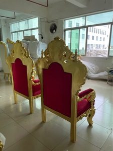 Vente directe usine – Chaises de mariage en verre de style européen pour rois et reines avec accoudoirs rotatifs pour hôtels et clubs - Product Image 5