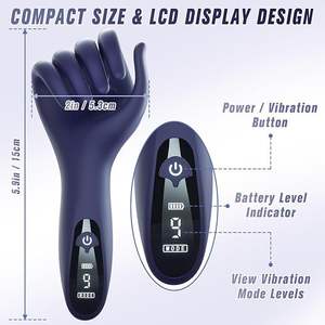 Allenatore Penieno con 10 Frequenze, Forte Vibrazione, Simile a un Dito, Display LCD in Silicone, per Adulti, Coppa per Esercizi Duraturi - Product Image 4